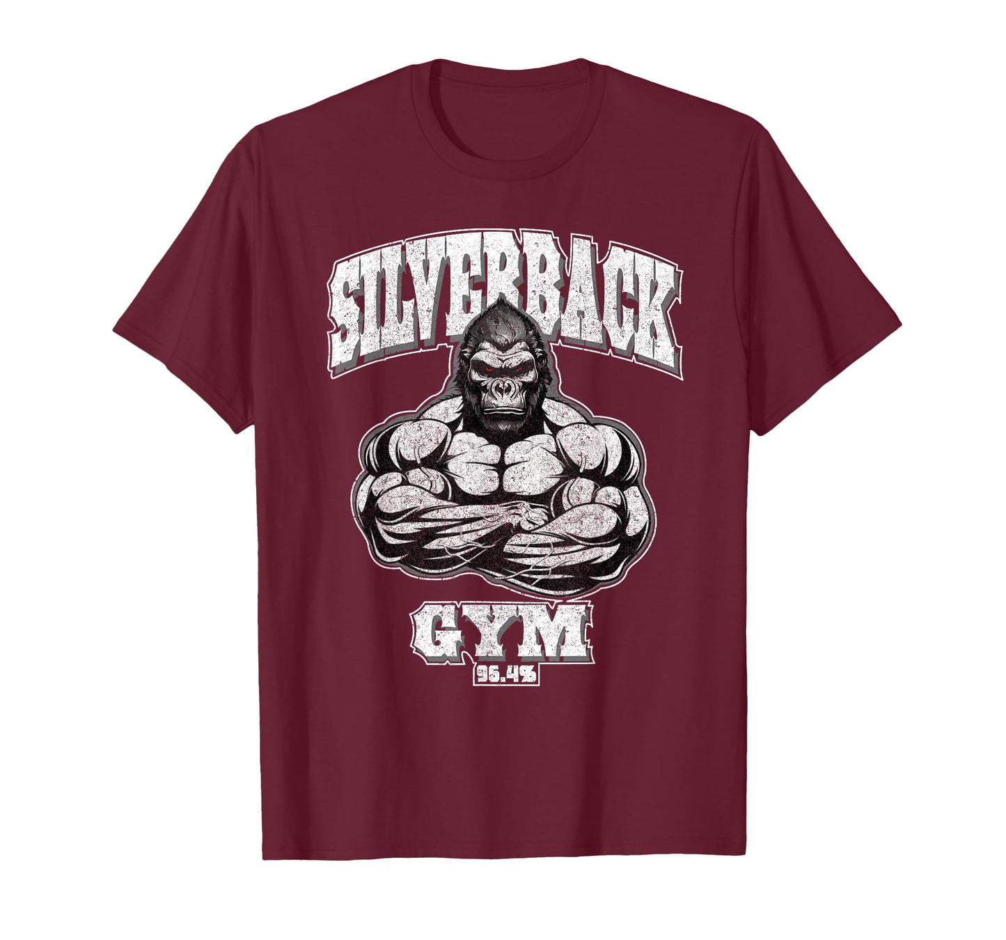 96.4% Silverback gym apparel, body building, gym Strongman T-Shirt