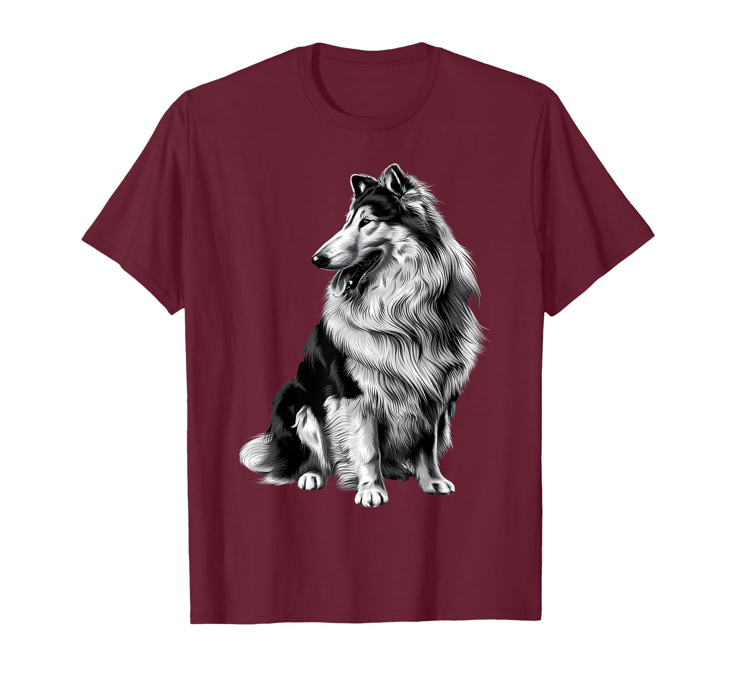 Cute Animal Paw Dog Mom Vintage Pet Lover Funny Rough Collie T-Shirt