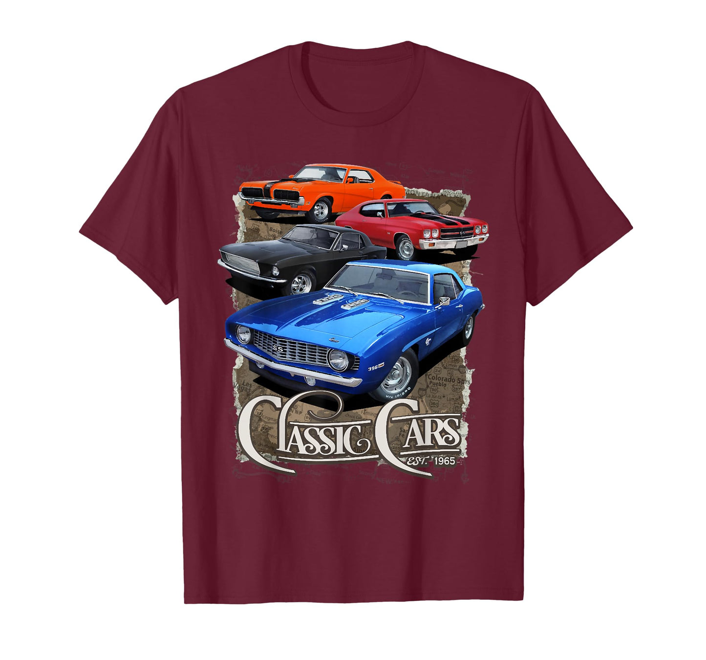 1970 64 65 66 67 68 69 71 72 Chevelle Chevys SS Muscle Car T-Shirt
