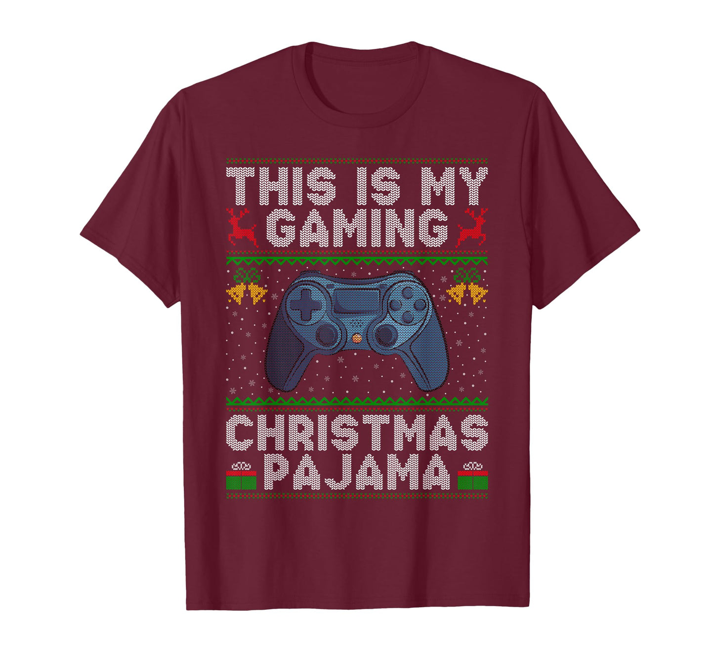 This is My Gaming Christmas Pajamas Ugly Xmas Sweaters Gamer T-Shirt