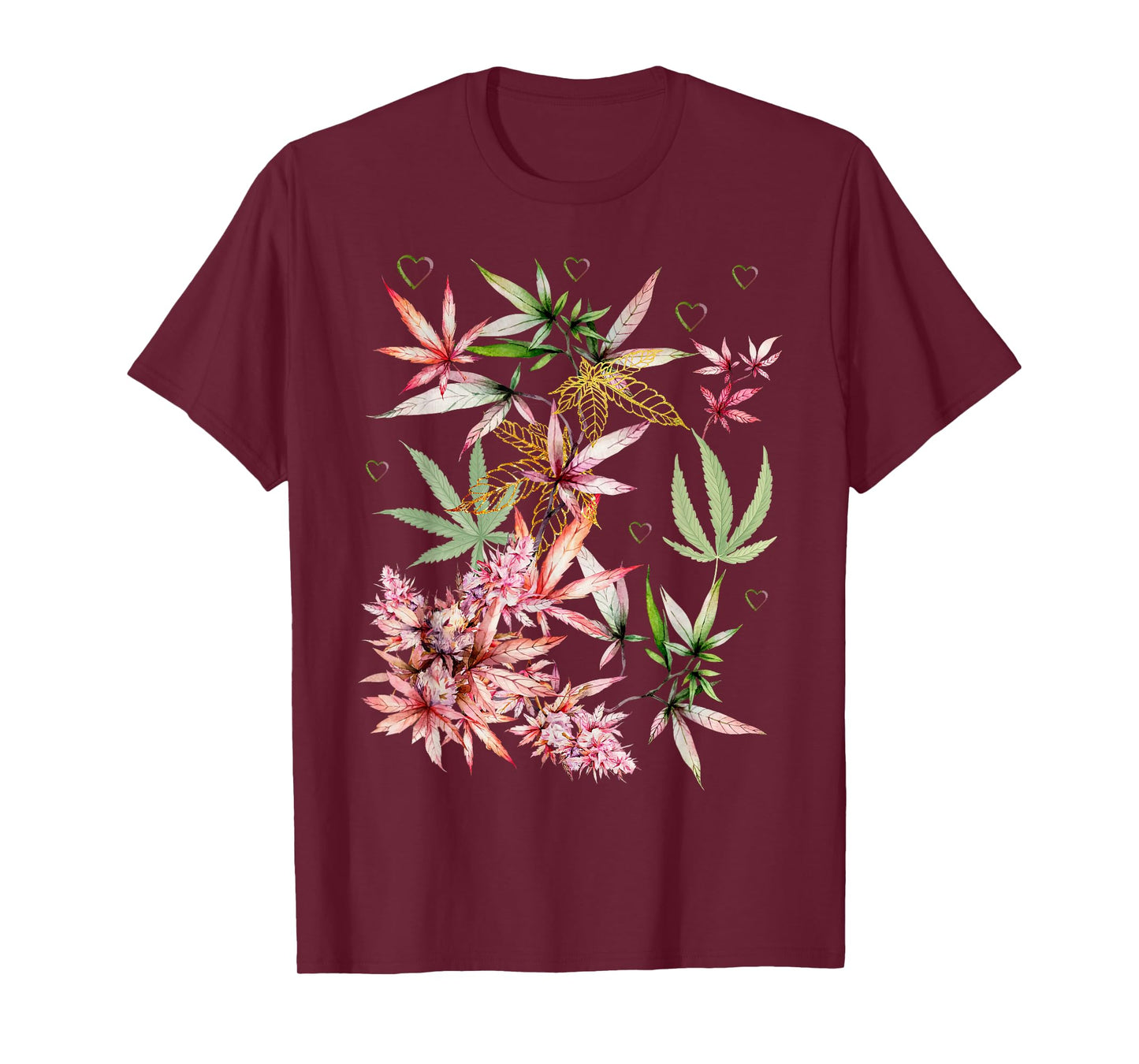 Vintage Marijuana Pot Leaf Flower Weed Cannabis Men Women T-Shirt