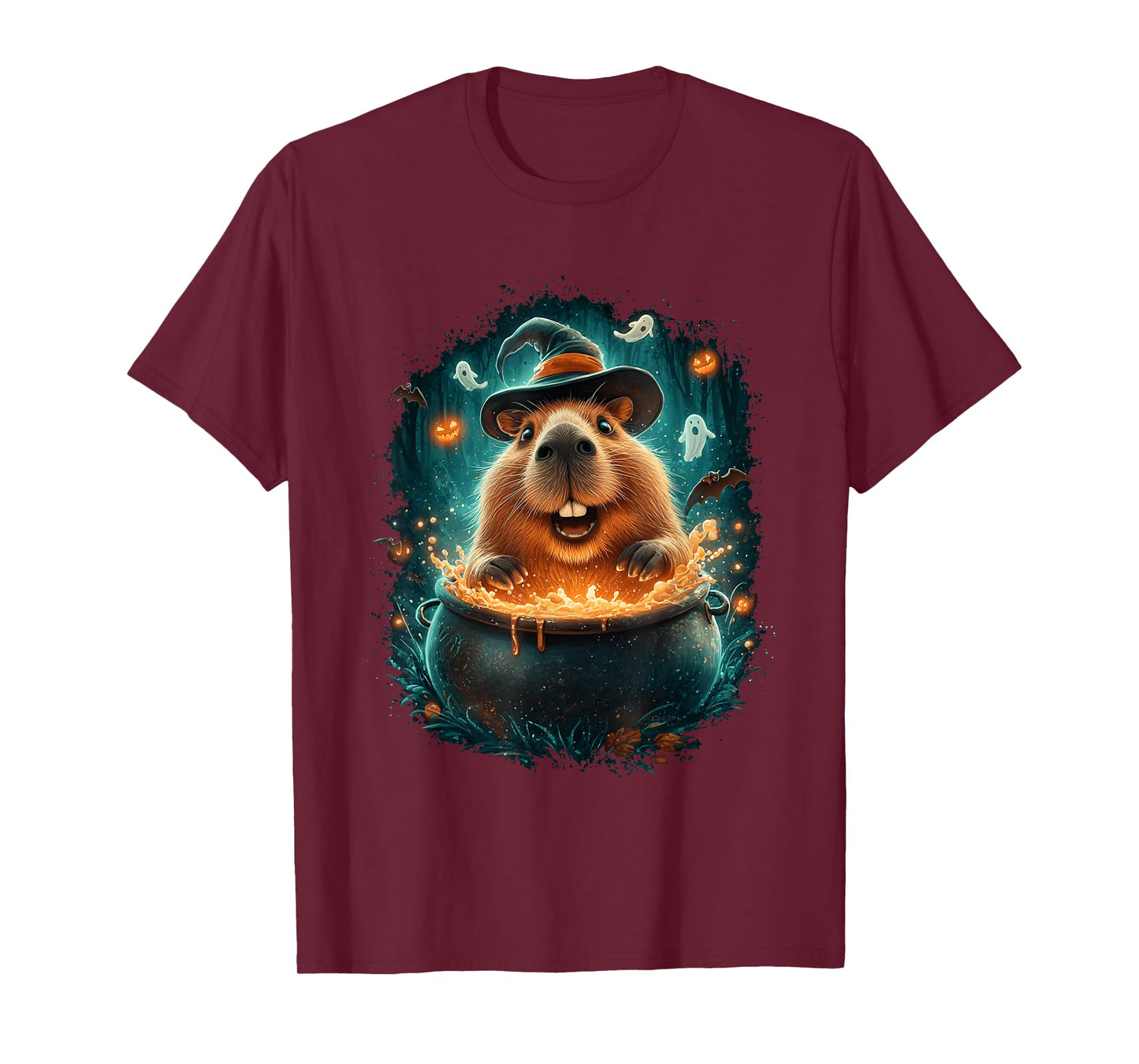Witch Capybara Halloween Magic Hat T-Shirt