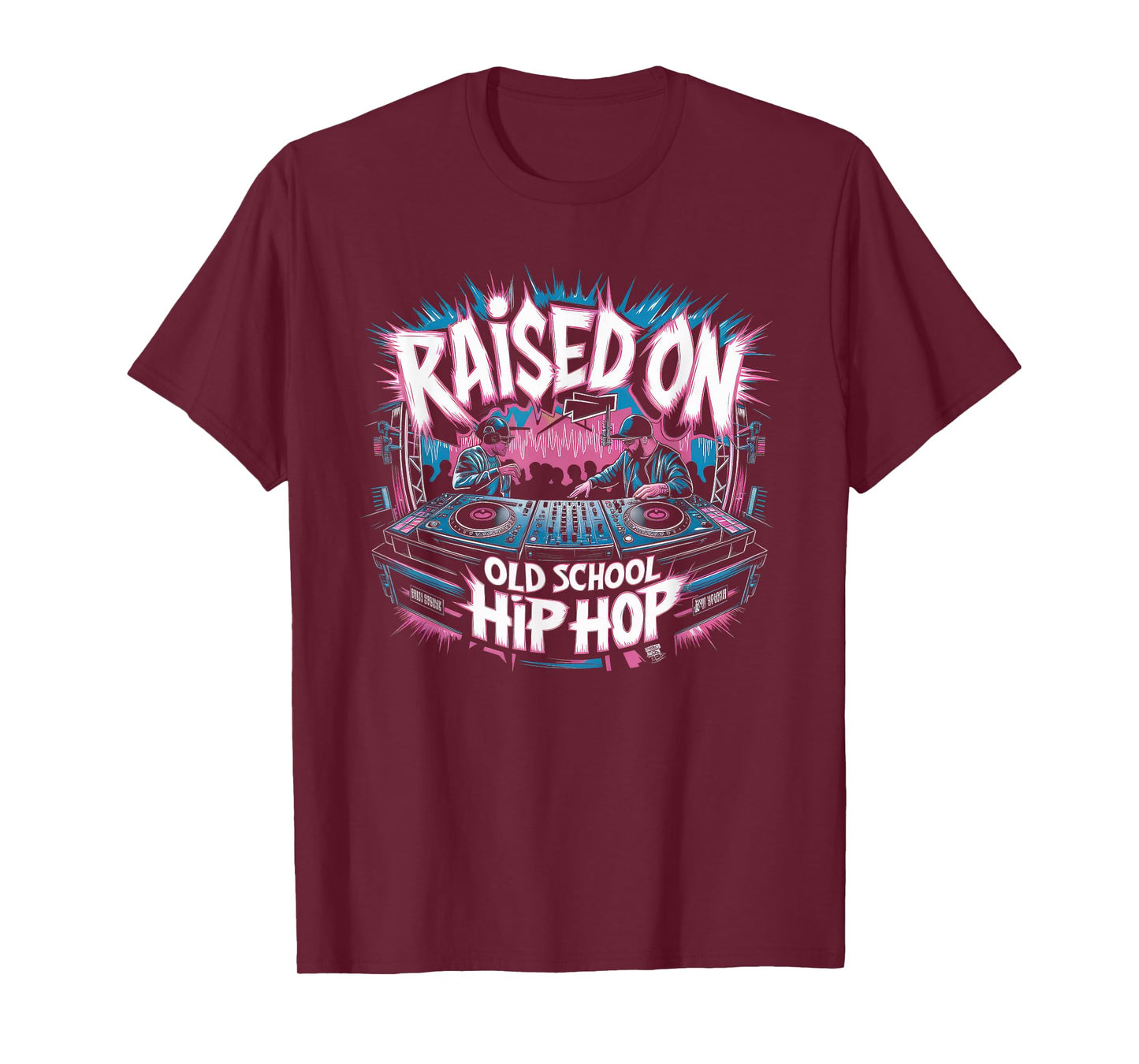 RAISED ON OLD SCHOOL Graffiti Rap HIP HOP Tshirt Cassette T-Shirt