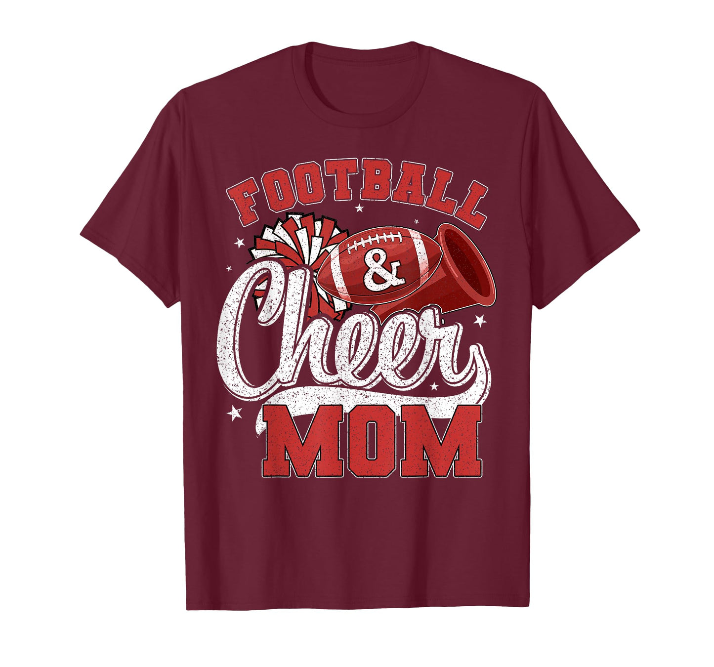 Football and Cheer Mom Vintage Cheerleader Family Matching T-Shirt