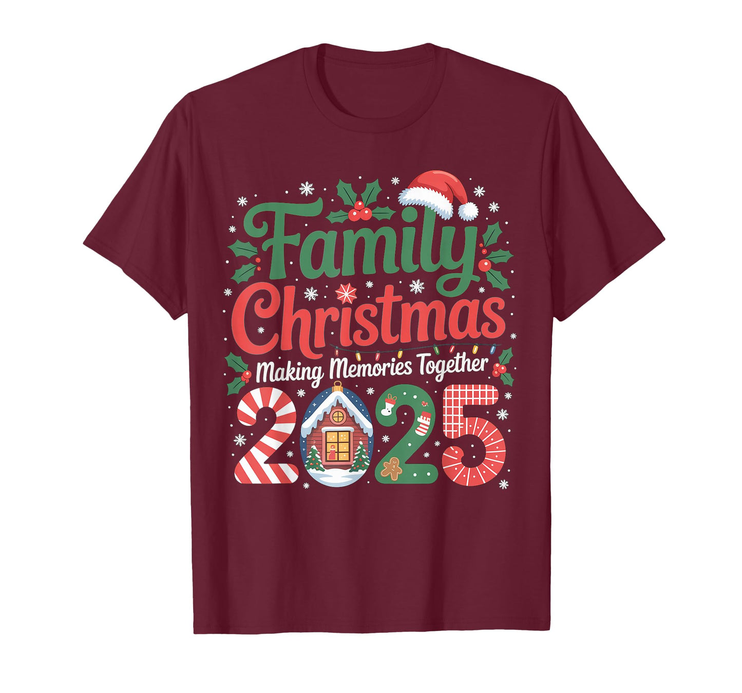 Funny Christmas Holiday 2025 Family Cute Santa Xmas Party T-Shirt