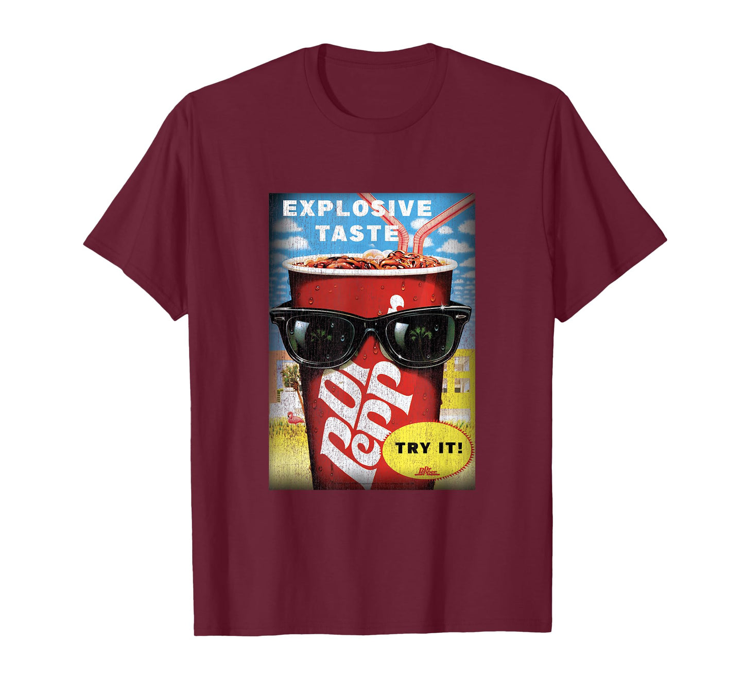Dr. Pepper Explosive Taste Vintage Panel T-Shirt