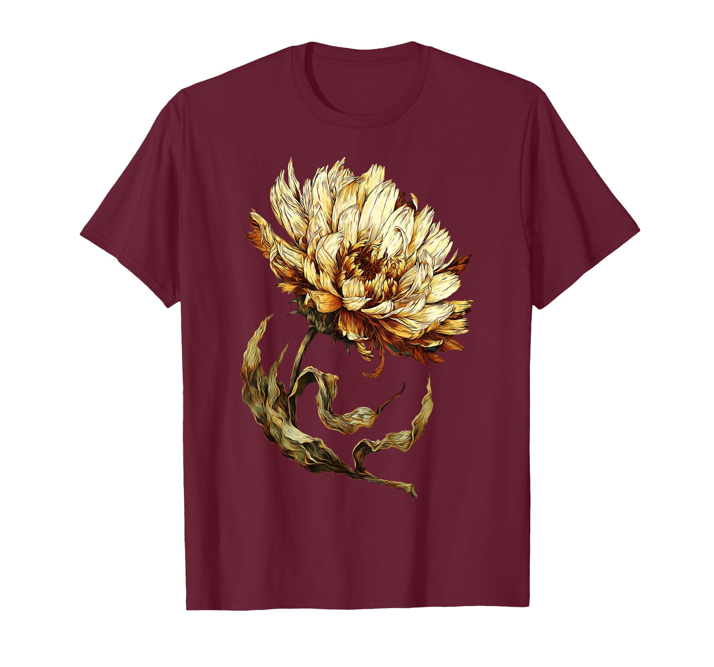 Calendula Marigold Vintage Botanical Herbal Plant Flower T-Shirt
