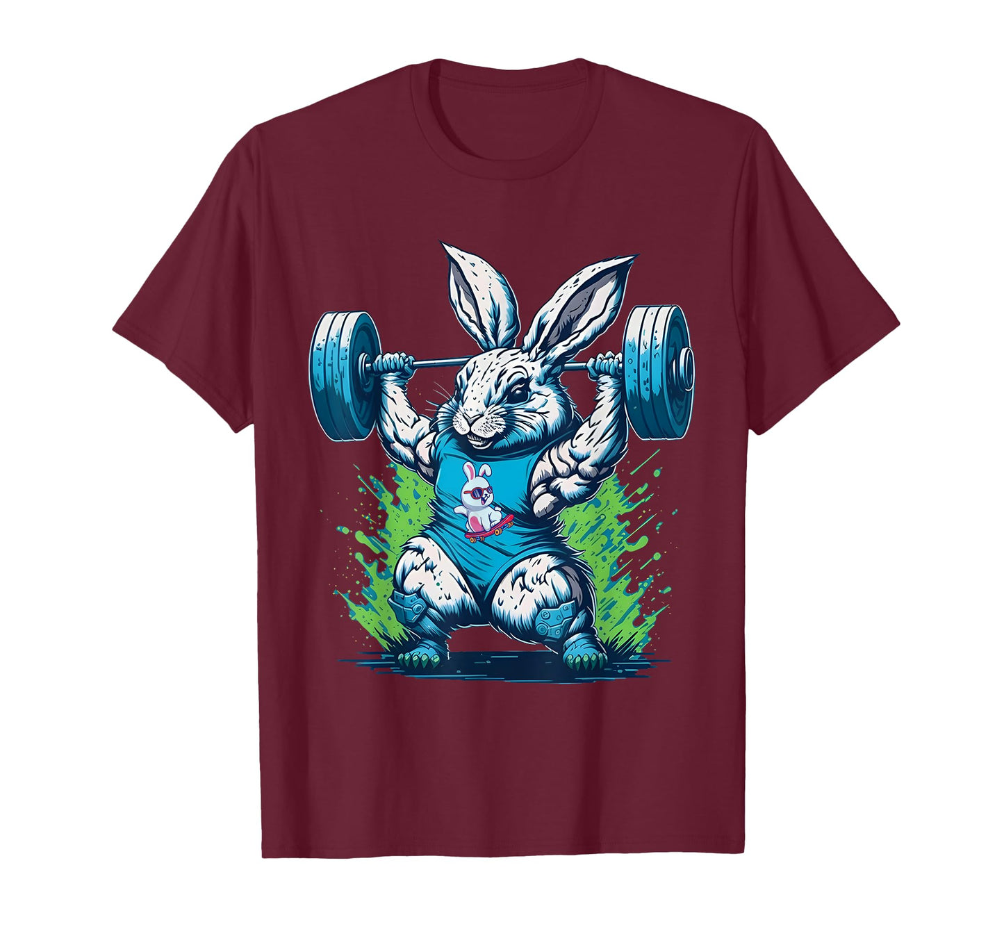 Bunny Lifting Weights Gym Rabbit Fitness Weightlifting T-Shirt