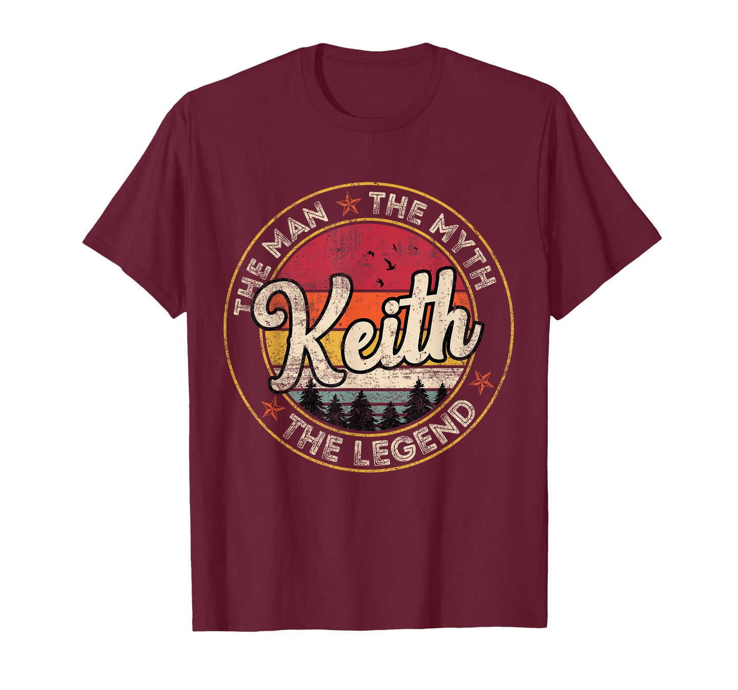Keith The Man The Myth The Legend Personalized Name T-Shirt