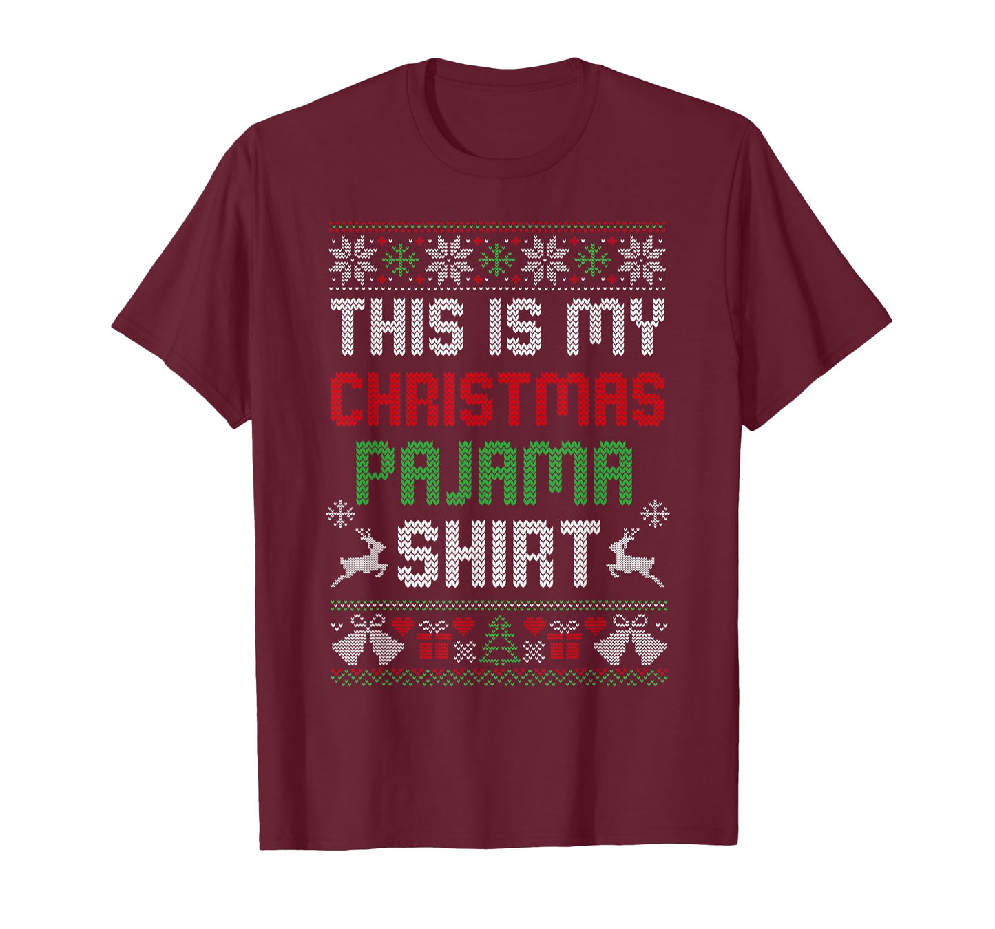 This is My Christmas Pajama Shirt Funny Xmas PJs Men Women T-Shirt