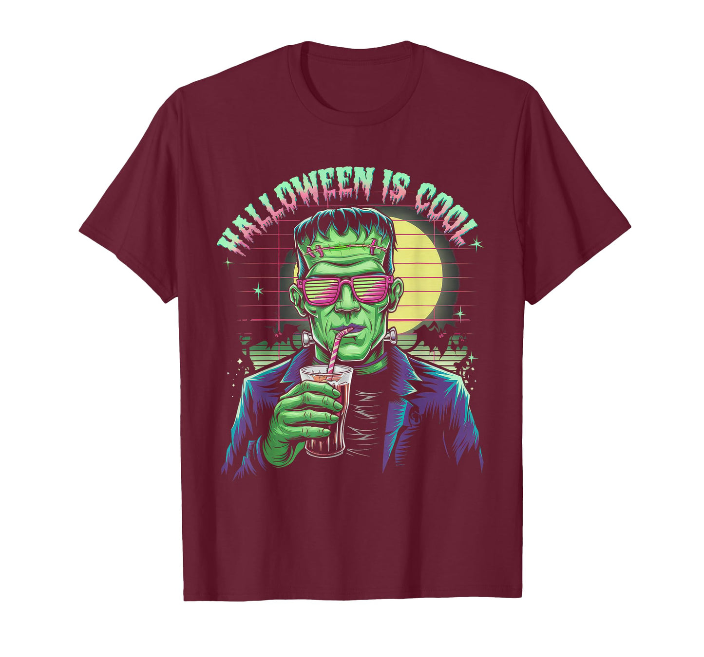 Halloween is Cool Tshirt Women Men Frankenstein Monster T-Shirt