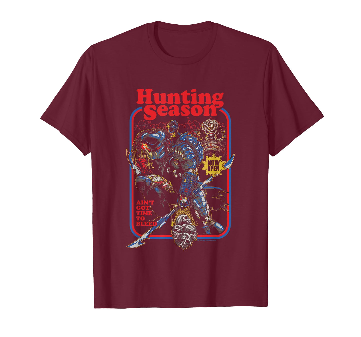 Predator Hunting Season Ain't Got Time To Bleed Retro Poster T-Shirt