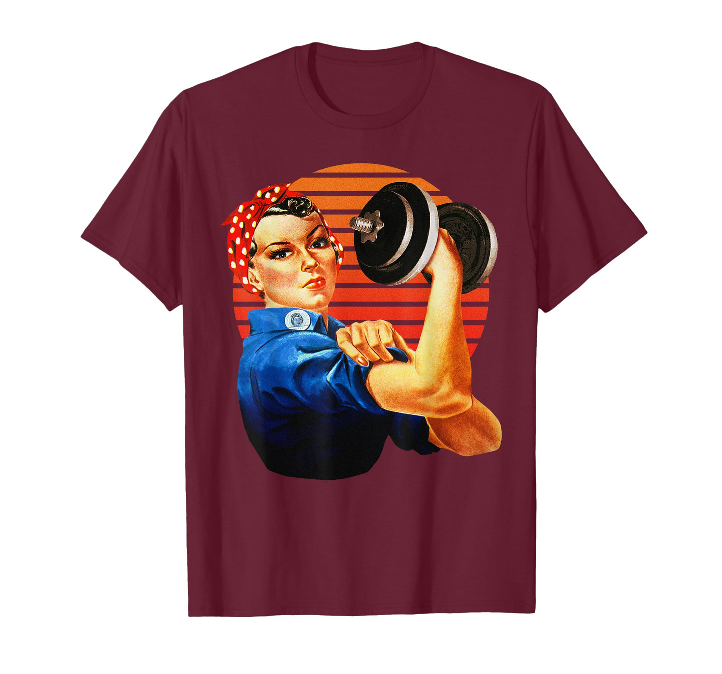 We Can Do It Rosie the Riveter Fun Fitness Workout Lifting T-Shirt