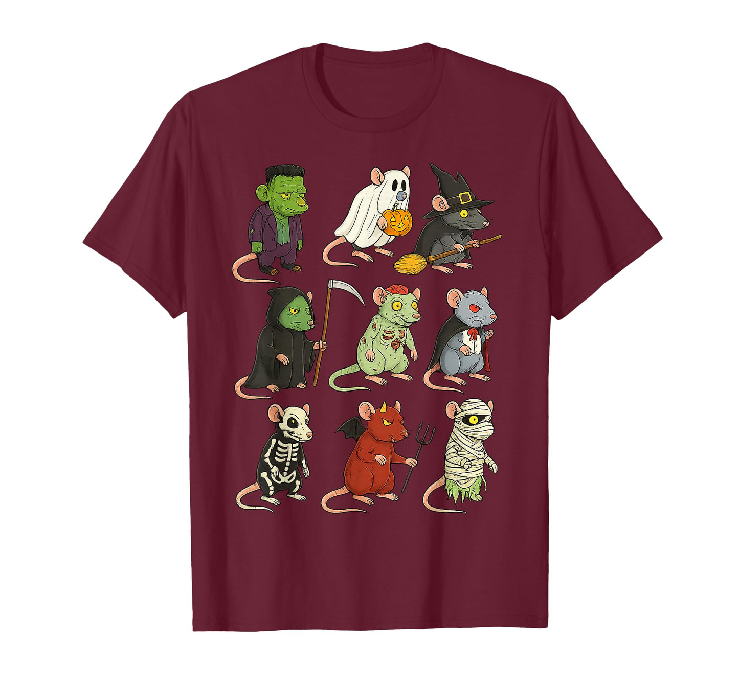 Rat Spooky Witch Boo Zombie Halloween for Boys Girls Party T-Shirt