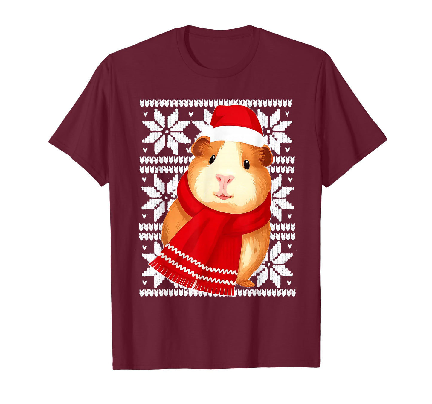 Guinea Pig Ugly Christmas Holiday Pet Lover T-Shirt