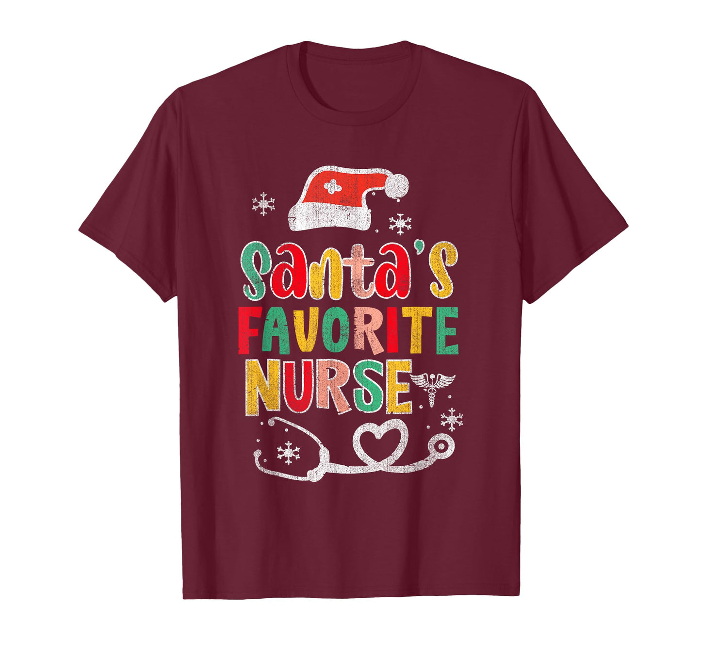 Santa's Favorite Nurse Christmas for Women T-Shirt