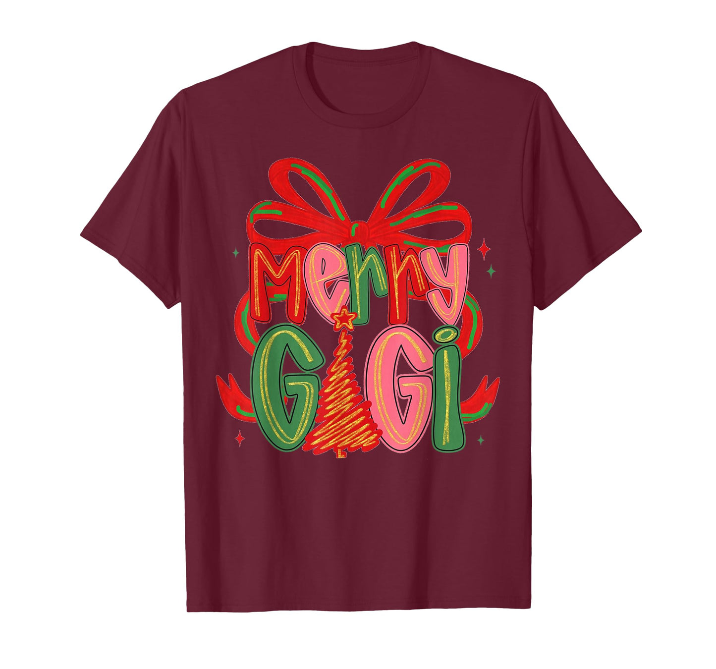 Cute Gigi Christmas Grandma Retro Graphic 90s Vintage T-Shirt