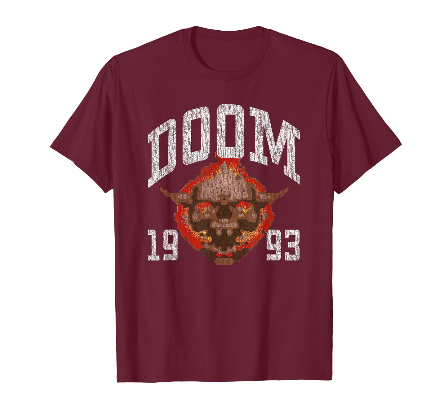 DOOM 1993 Lost Soul Pixelated Skull Retro Video Game T-Shirt