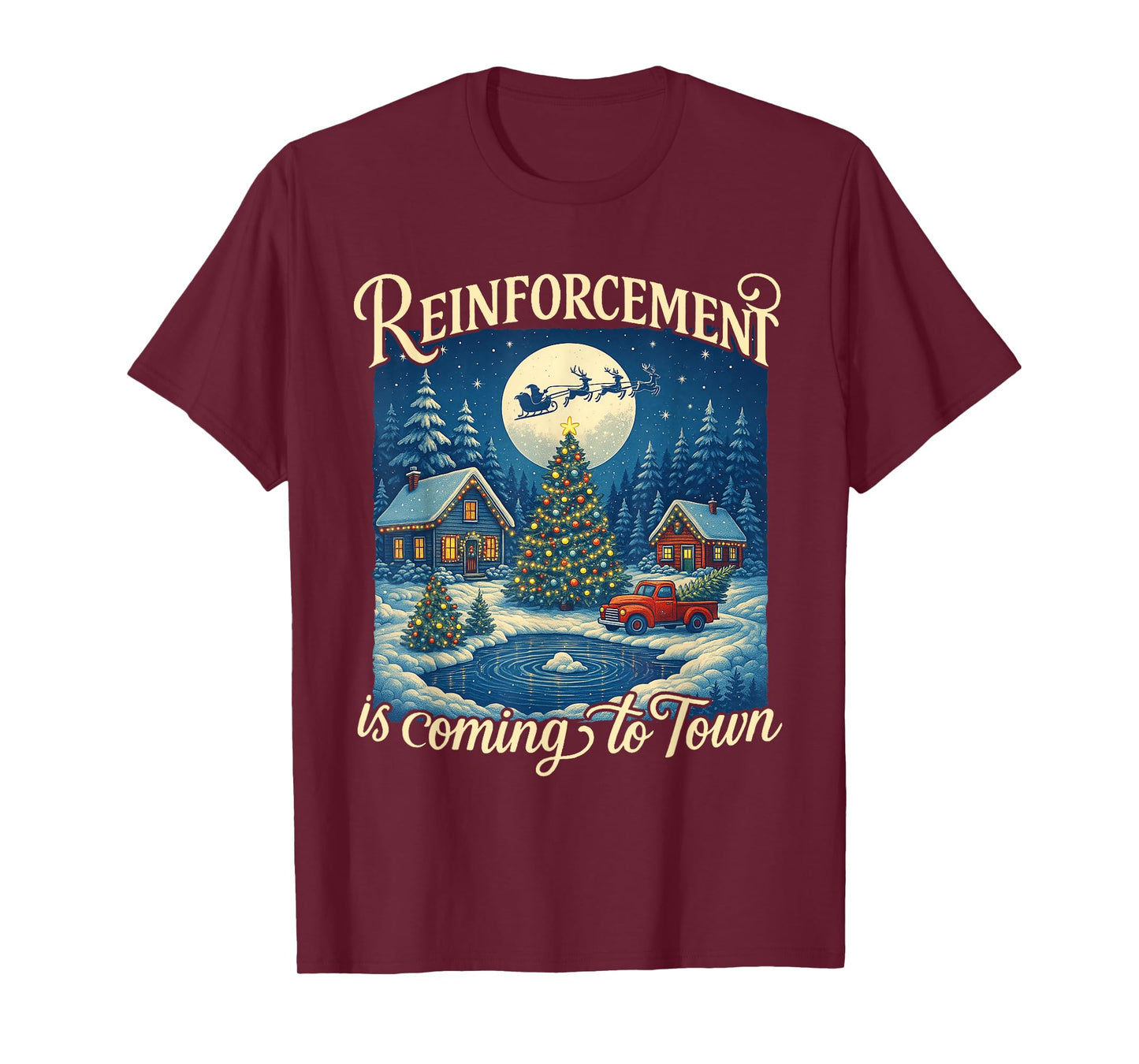 Christmas ABA Therapy Xmas Reinforcement is Coming to Town T-Shirt