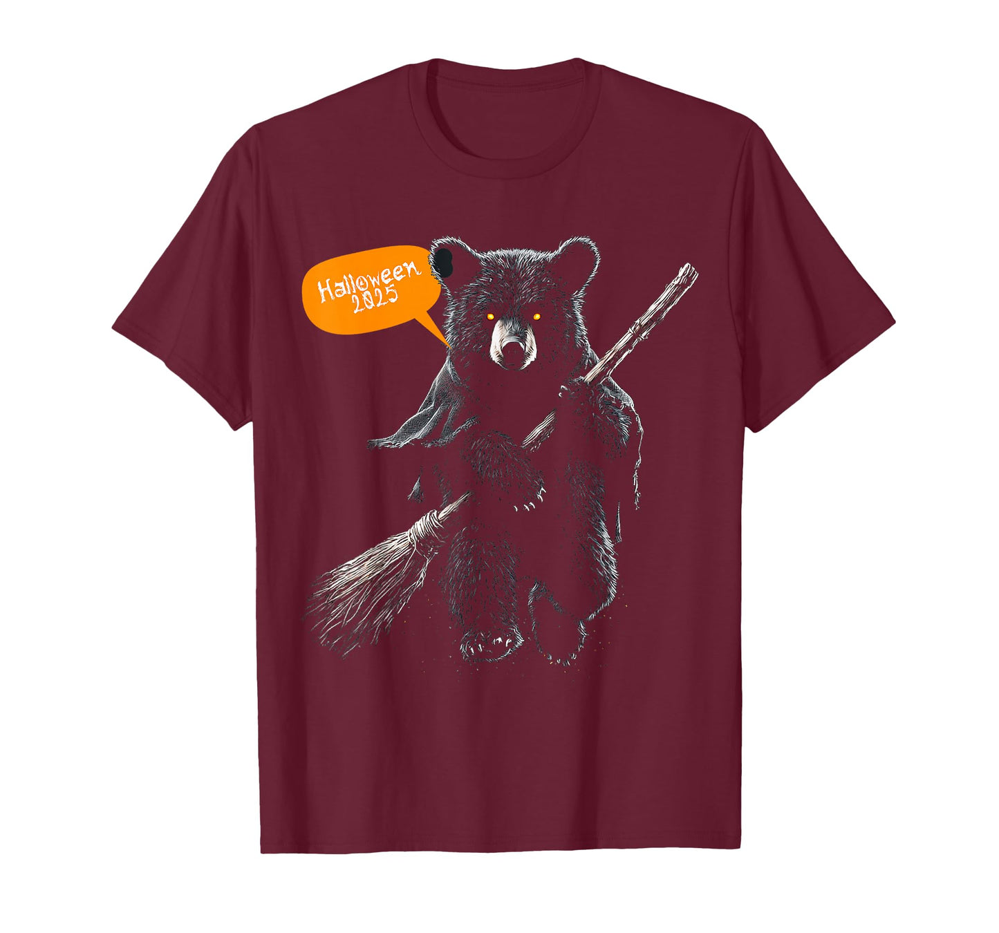 Halloween 2025 Bear Witch Animal Costume Fun T-Shirt