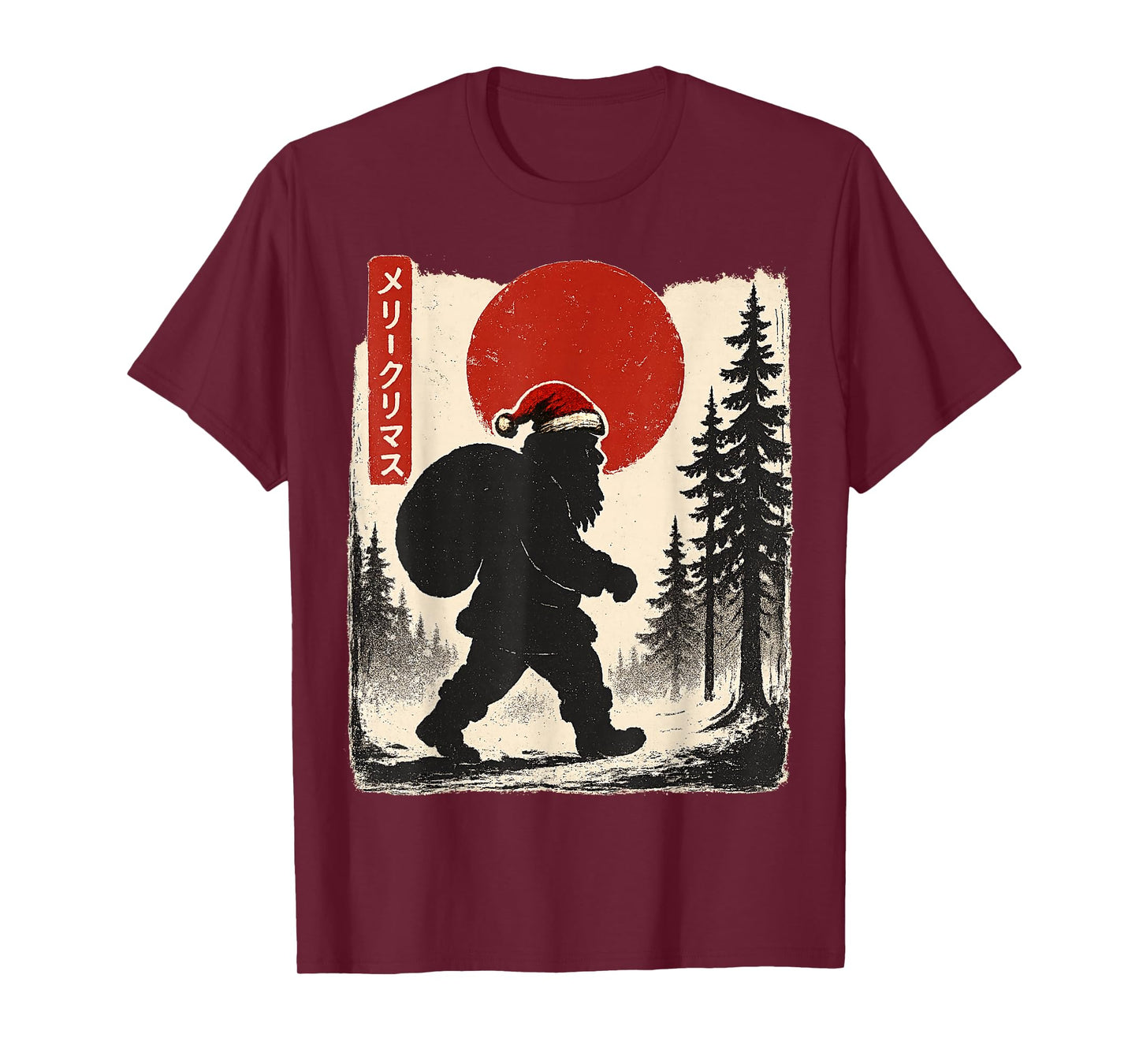 Retro Japanese Style Santa Merry Christmas Women Men Kids T-Shirt