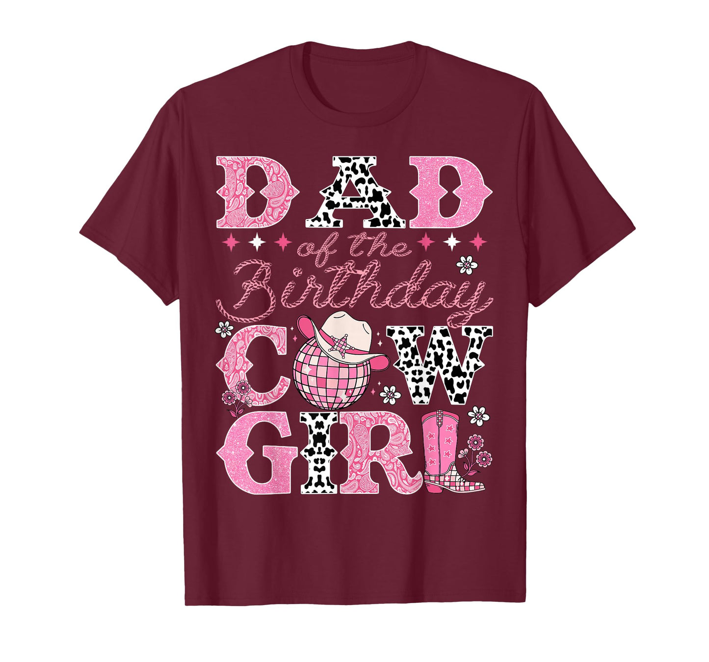 Dad Of The Birthday CowGirl Rodeo Dad Bday Party T-Shirt