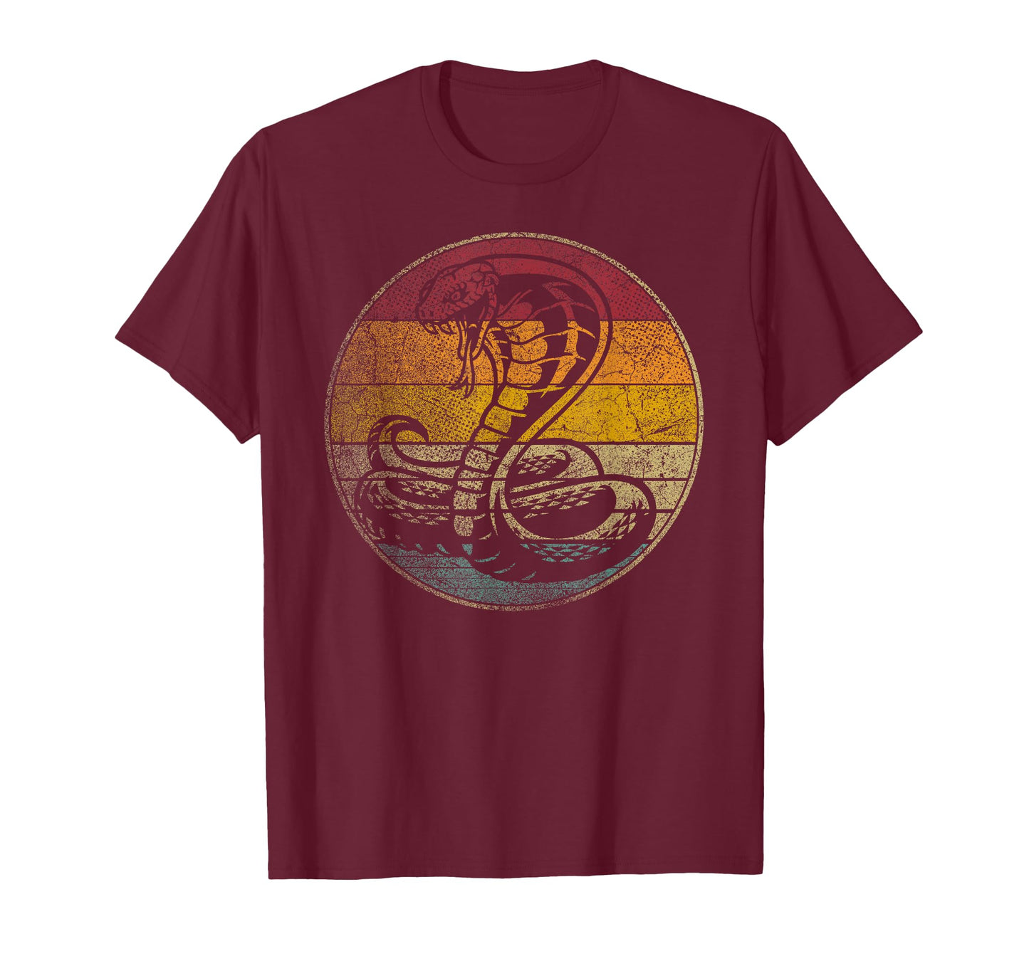King Cobra Snake Shirt Sun Retro Vintage Reptile 80s 70s T-Shirt