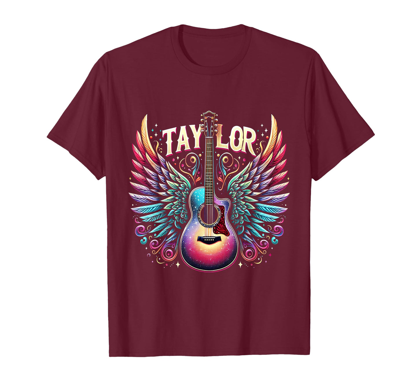 Girl Retro Taylor First Name Personalized Groovy 80's T-Shirt