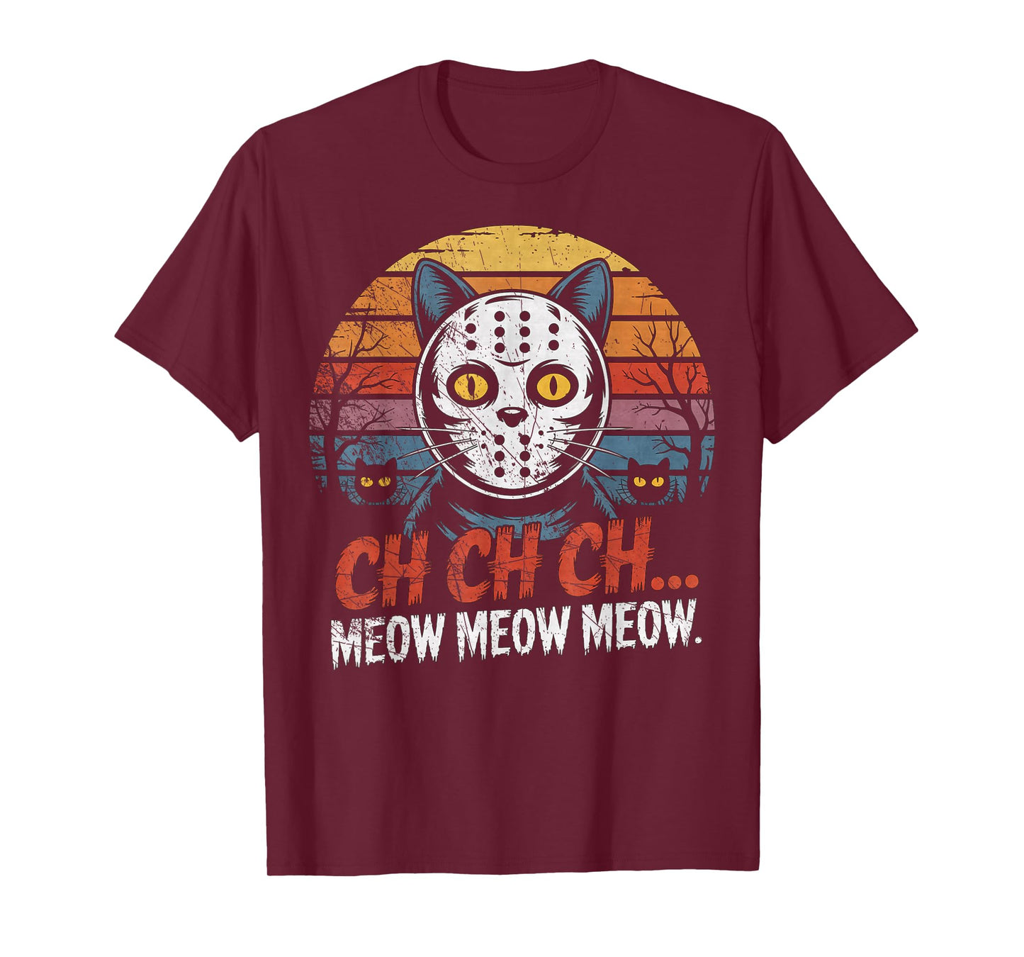 Vintage Retro Halloween Cat T-Shirt