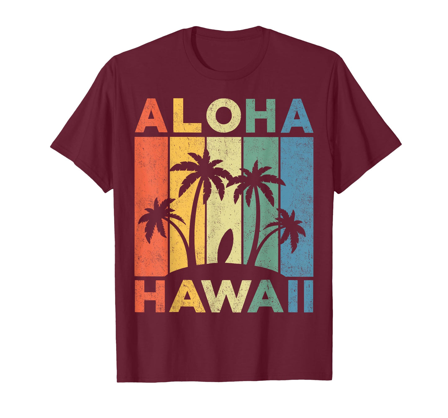 Aloha Hawaii Hawaiian Island Shirt Palm Beach Surfboard Surf Men Women Girls Kids T-Shirt