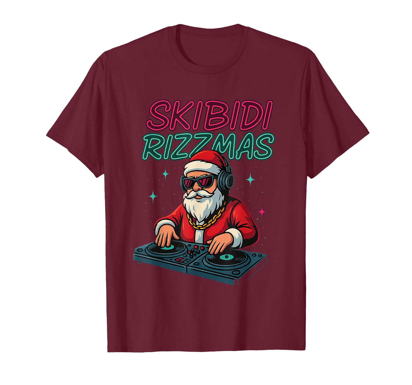 Funny Skibidi Rizzmas Santa Claus Christmas Humor T-Shirt