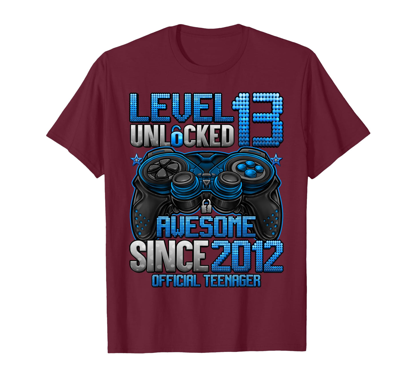 Official Teenager Level 13 Unlocked Gifts 13th Birthday Boy T-Shirt