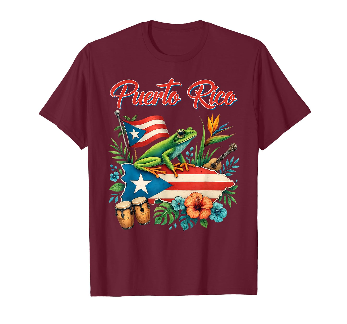Puerto Rico Flag Hispanic Heritage Month Boricua Rican Retro T-Shirt
