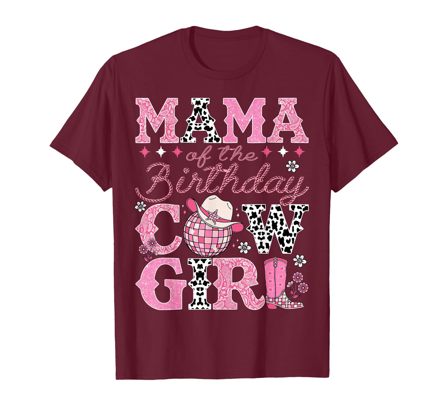 Mama Of The Birthday CowGirl Rodeo Mama Bday Party T-Shirt