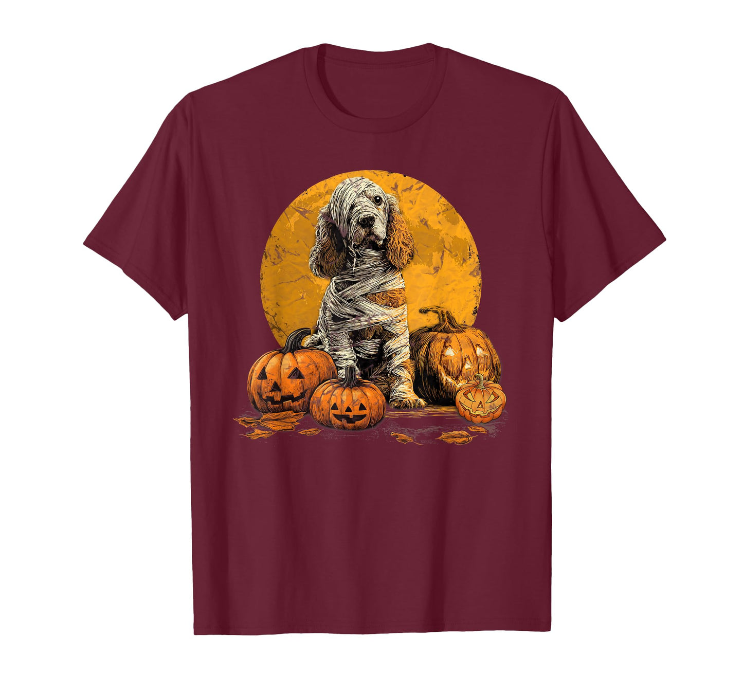 Cocker Spaniel Mummy Scary Halloween Dog Owner T-Shirt