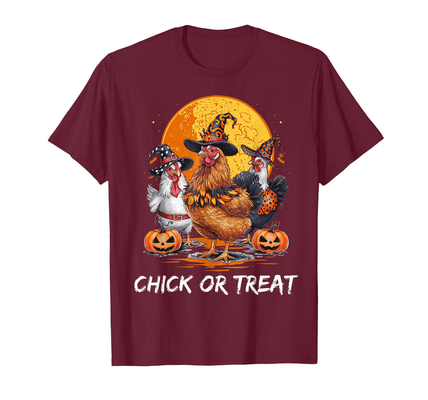 Chick Or Treat Halloween Witch Spooky Chicken for Women Men T-Shirt