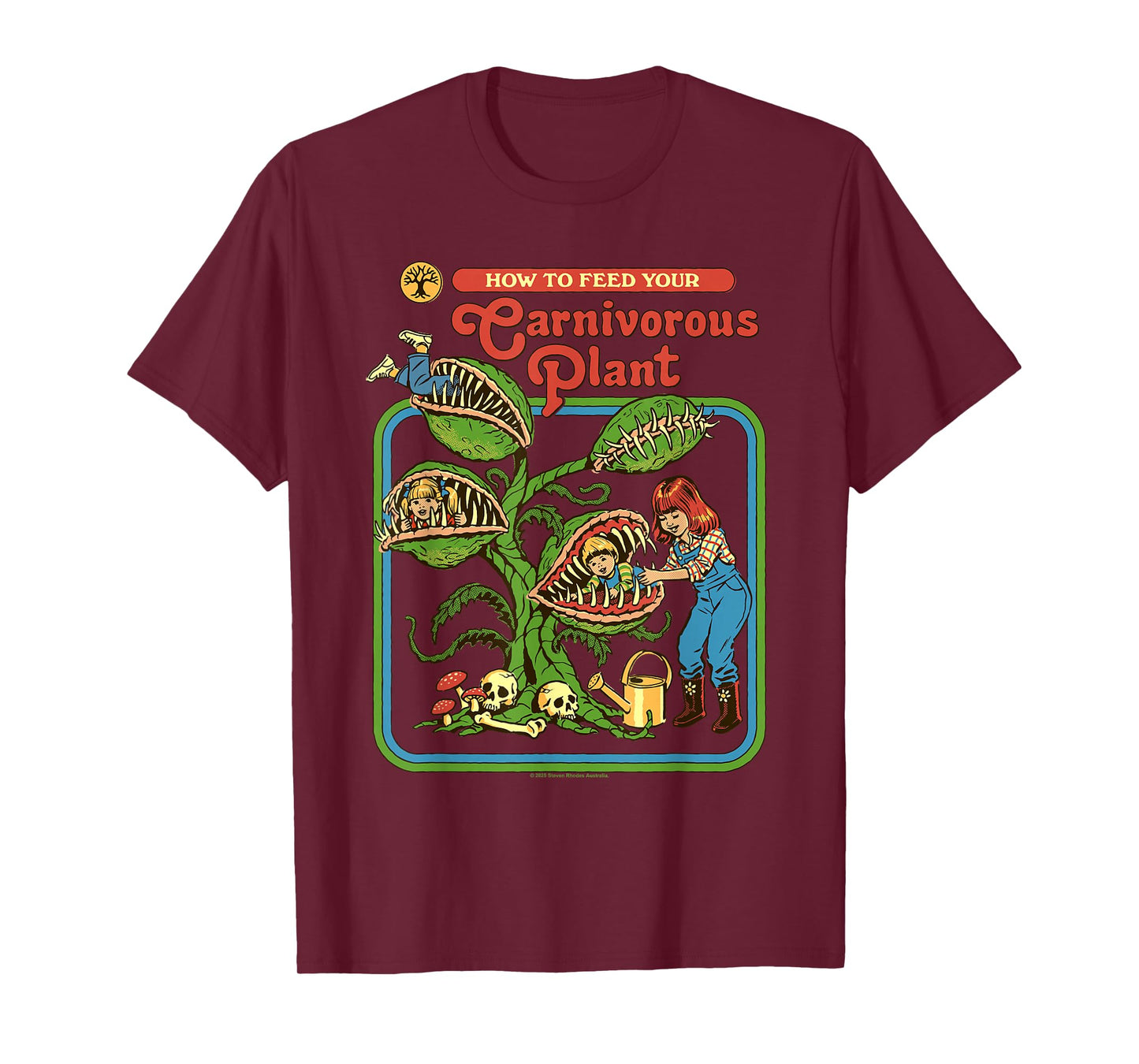 Carnivorous Plant Sci Fi Retro Vintage Funny Adult Humor T-Shirt