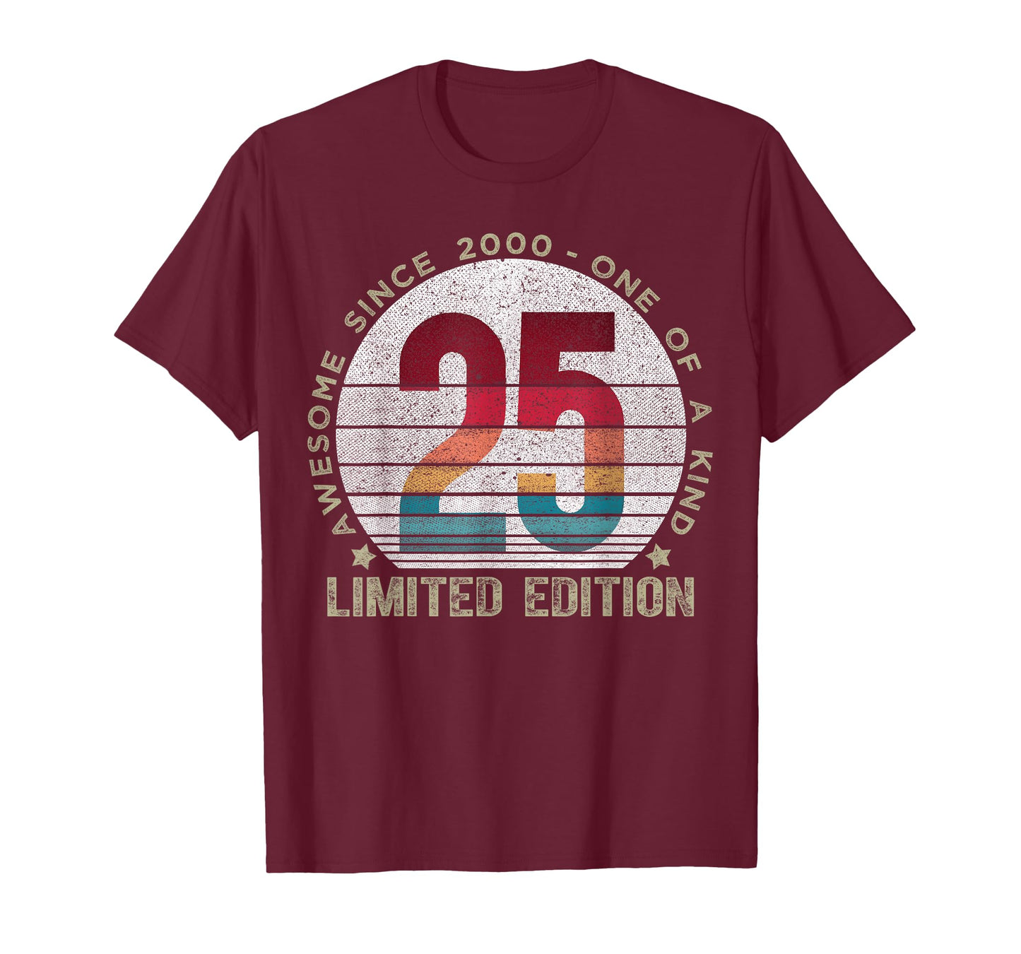 25 Year Old Gifts Vintage 2000 Limited Edition 25th Birthday T-Shirt