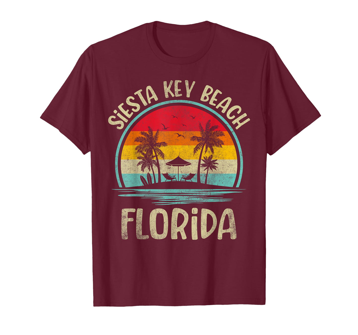 Siesta Key Beach Florida Palm Tree Family Summer Vacation T-Shirt