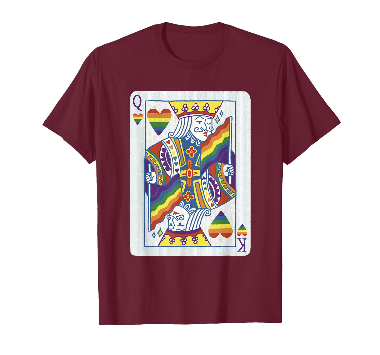 Funny Queen King Playing Card Poker Style LGBT Gay Pride T-Shirt