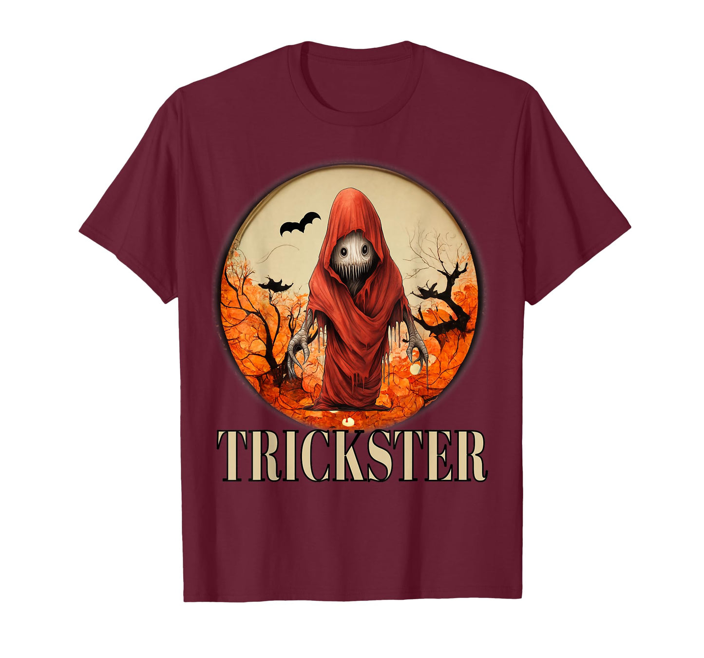 Scary Halloween Trickster Frightening Satire Spooky Ghoul T-Shirt