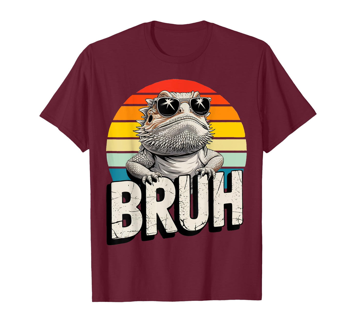 Gaming Bearded Dragon Bruh Retro Lizard BRUH Kids Boys Girls T-Shirt