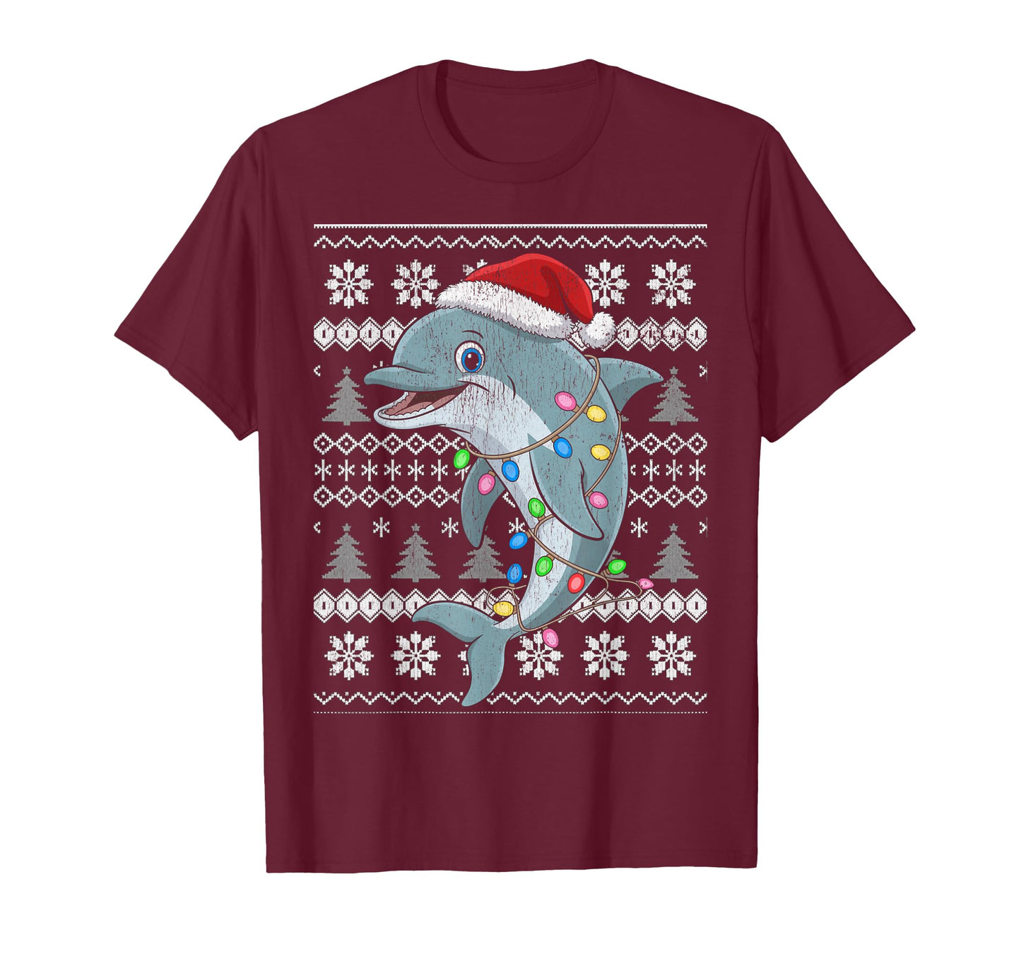 Funny Shark Santa Hat Ugly Christmas Sweater T-Shirt
