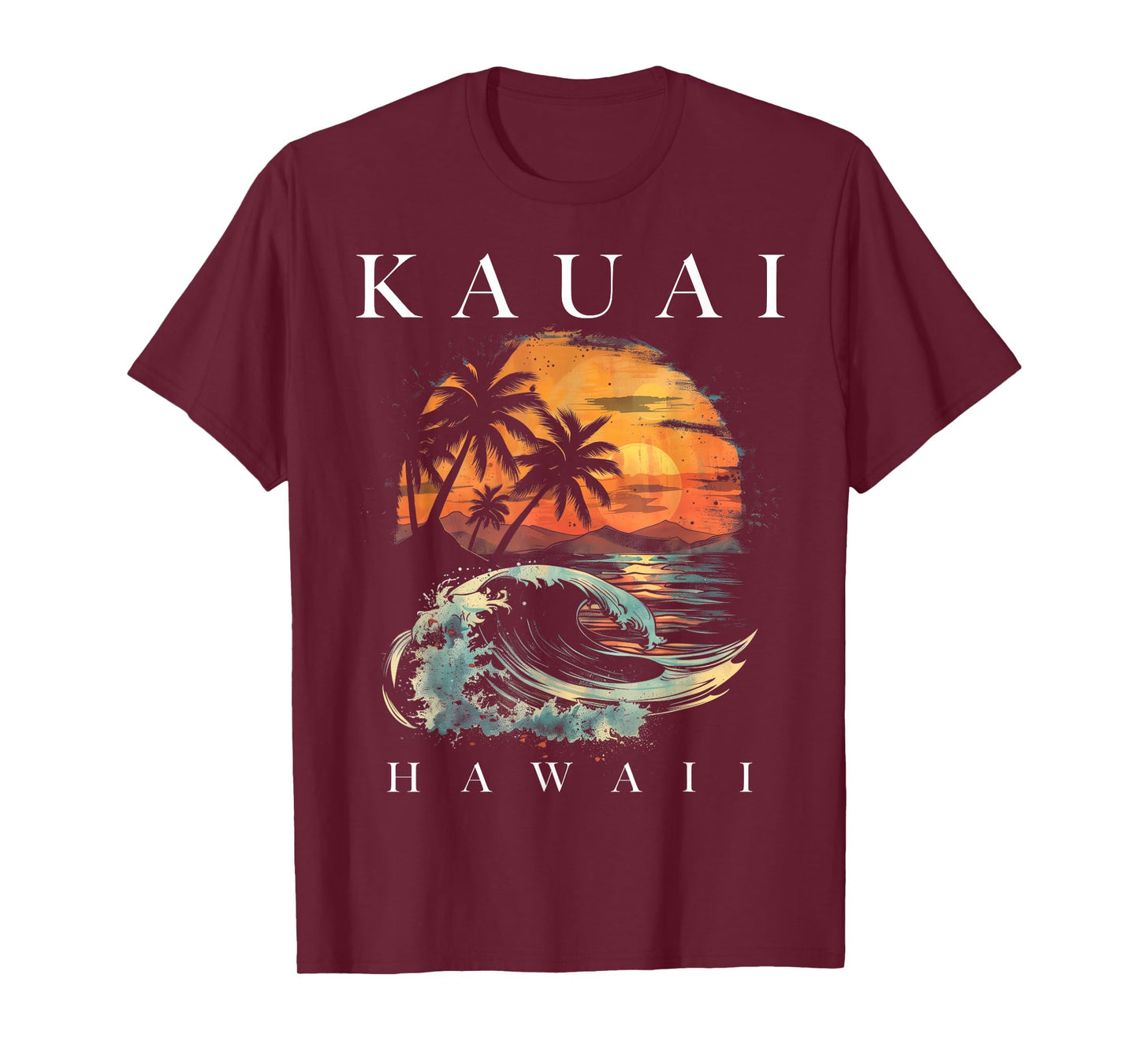 Kauai Hawaii Aloha Hawaiian Surf Surfer Vintage T-Shirt