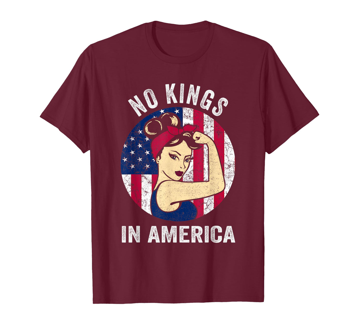 No Kings Shirt Women Vintage America No Kings in America T-Shirt