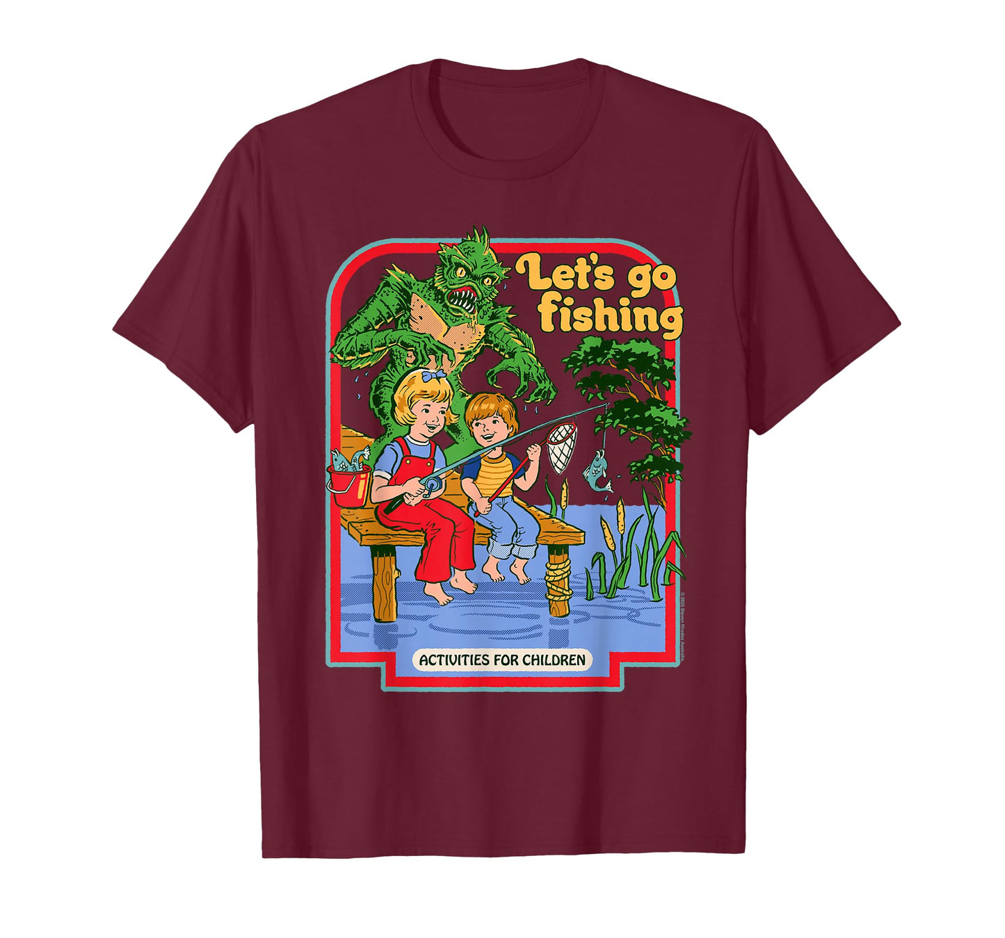 Let's Go Fishing Swamp Retro Vintage Funny Adult Humor T-Shirt