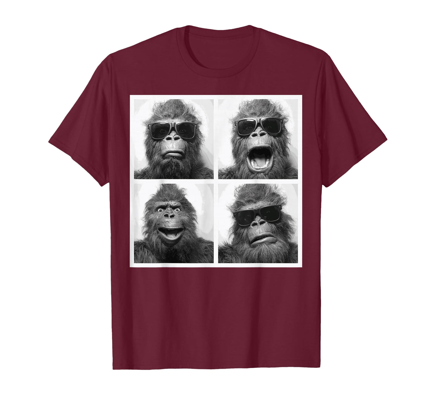 Funny Graphic Bigfoot Sasquatch Photobooth Selfie Funny T-Shirt