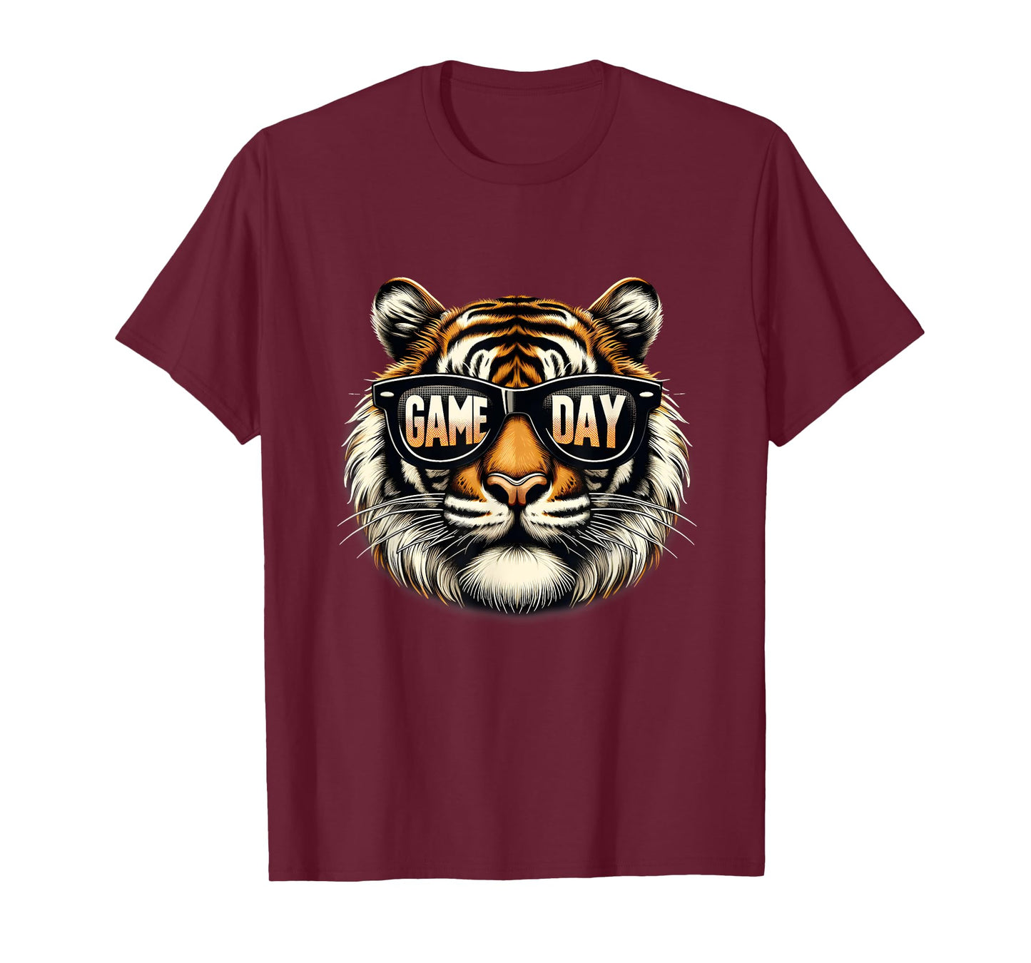 American Football Game Day Thanksgiving Tiger Cool Touchdown T-Shirt