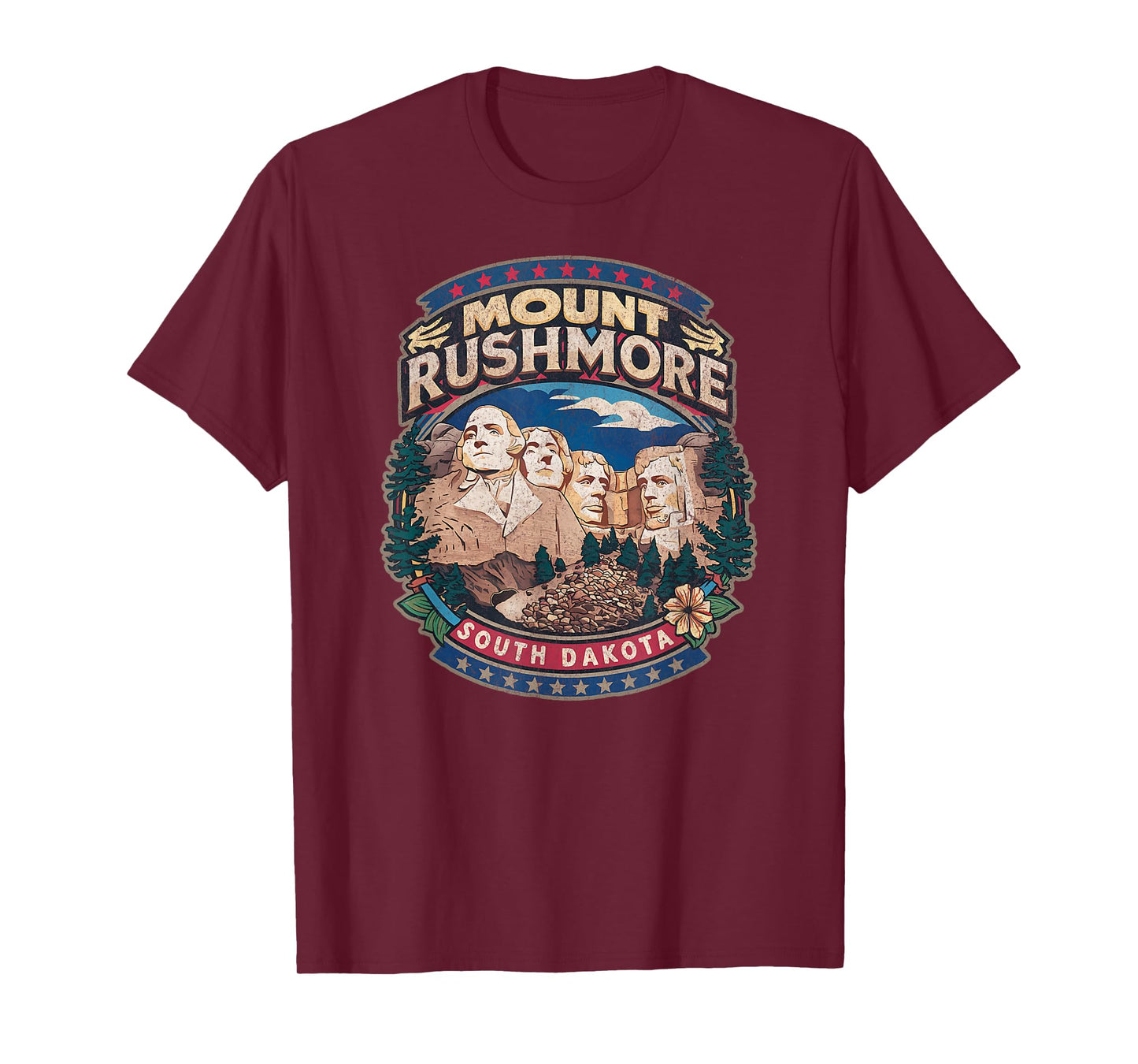 Mount Rushmore South dakota retro 80s mt Rushmore souvenir T-Shirt