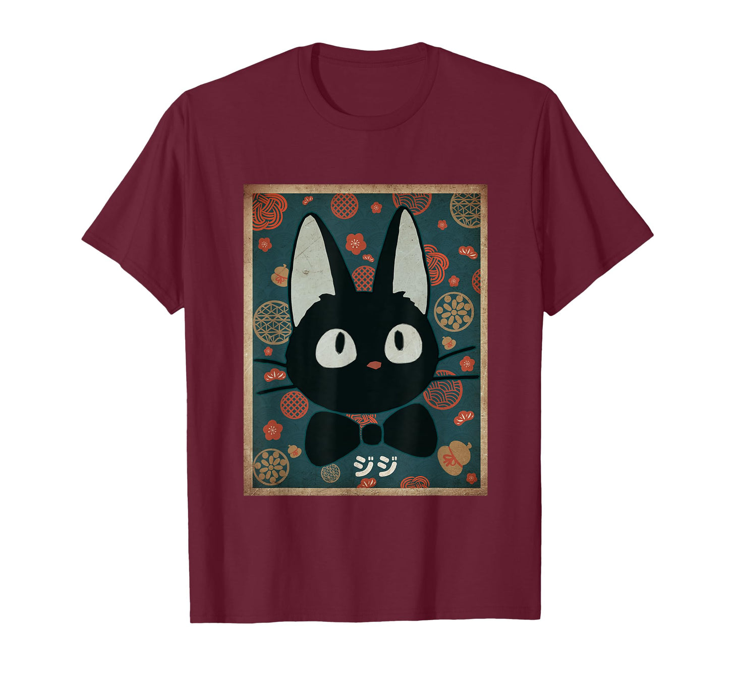 Vintage Kawaii Black Cat Face Cat Lover Japanese Anime Retro Men Women Girls Kids T-Shirt